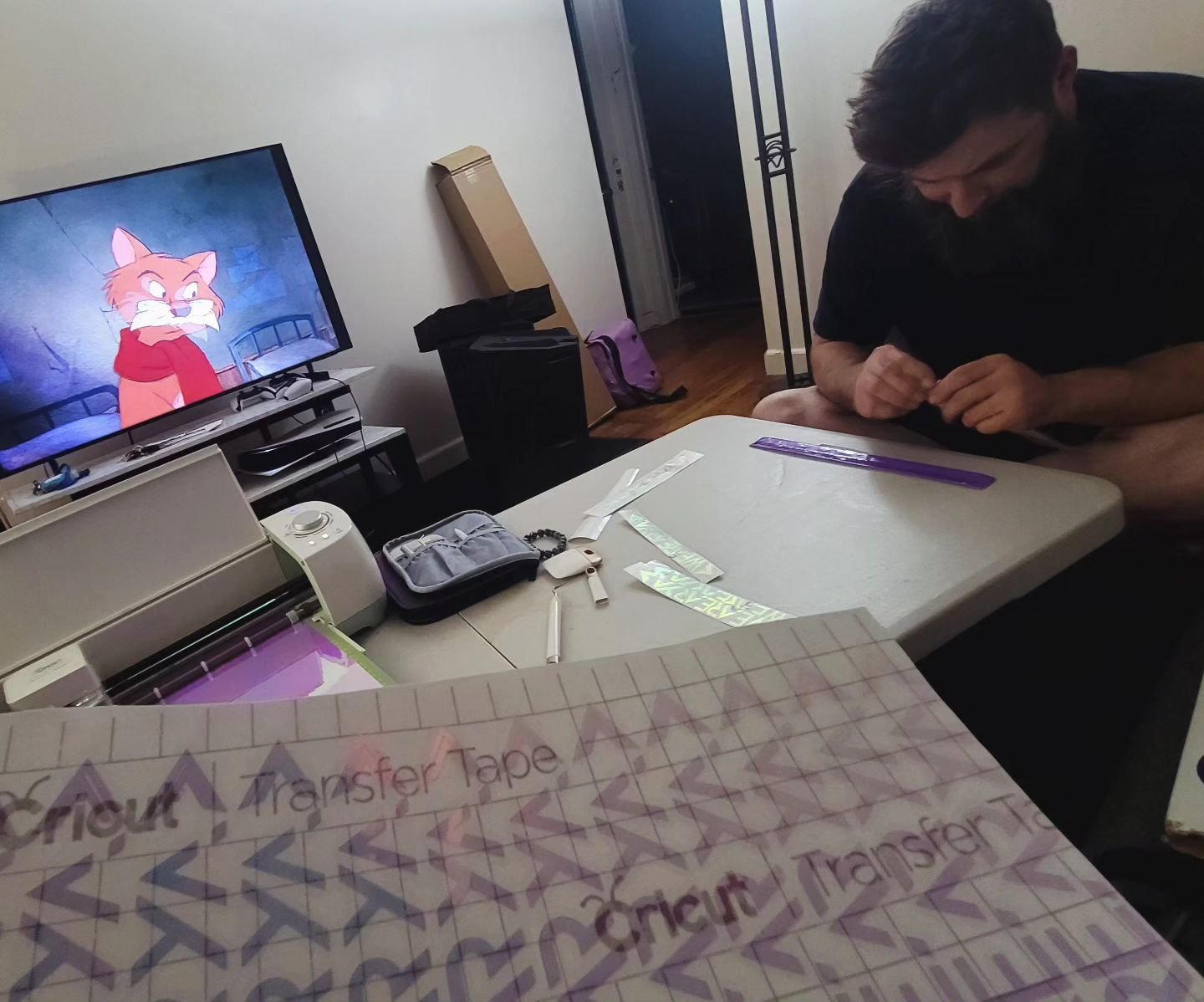 When you've put off making new merch for six months and are now out of everything with 2 shows left this year.

Weeknights are for crafting 
#makingmerch