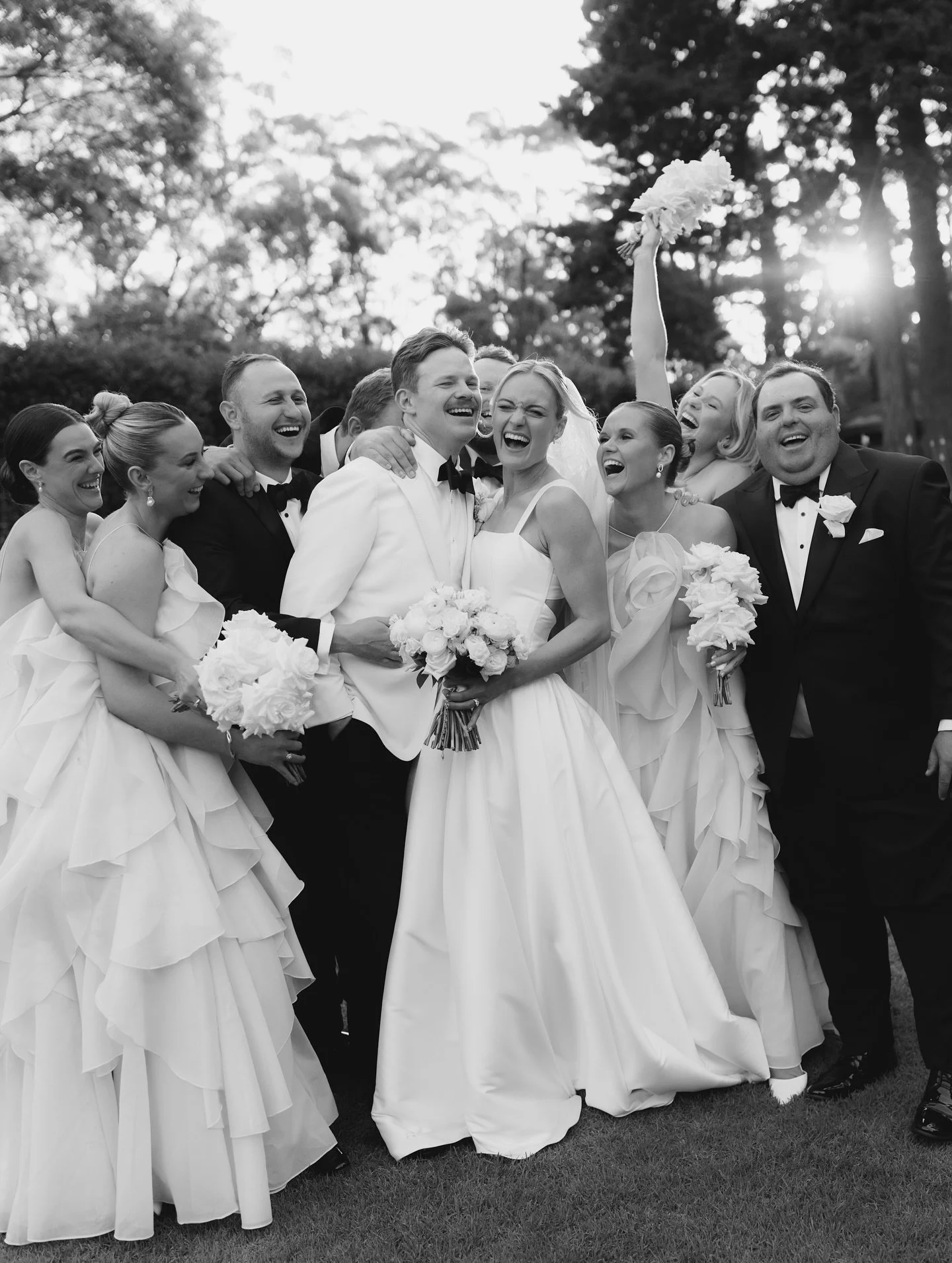 Choose a bridal party that are this happy for you!