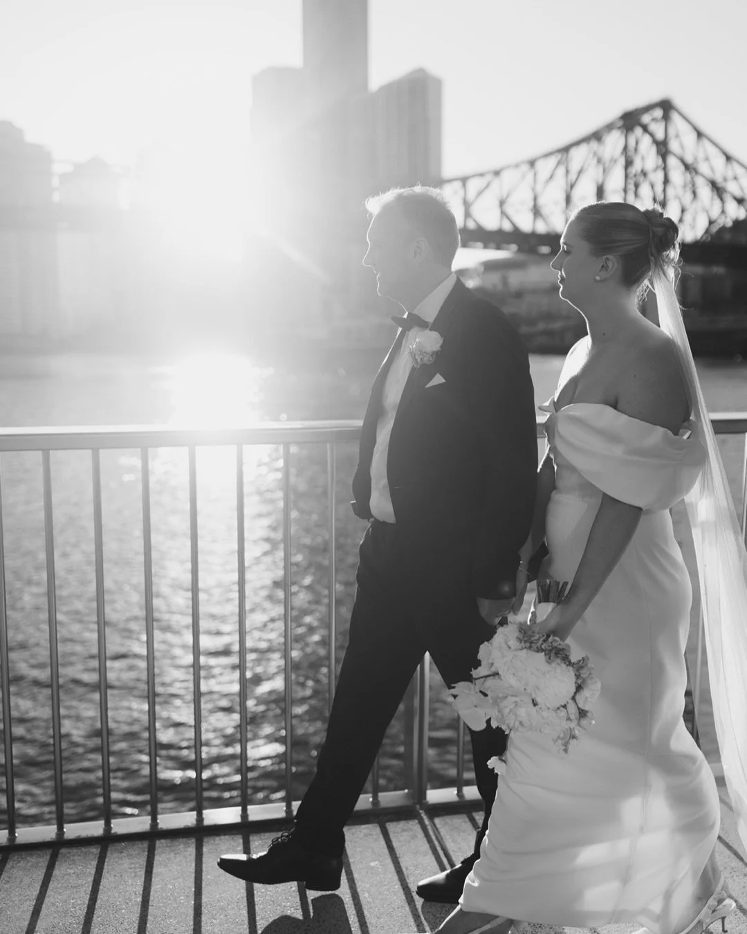 A city celebration perfectly curated&hellip; full of warmth, wonderful people, meaningful locations and three very special aspects - a traditional church ceremony as a nod to their family, a quick visit to Eagle Farm as a nod to their shared passion,