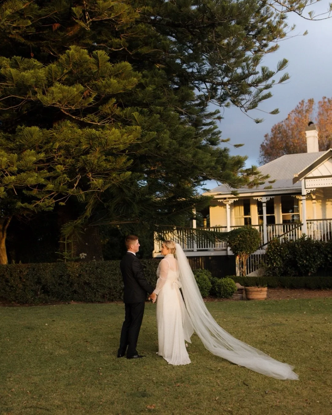 Georgie wore her mum&rsquo;s wedding dress on her wedding day, and the story behind it is so special. Over 30 years ago, the incredibly talented @darbbridal designed and hand-stitched the gown for her mum, before welcoming it back decades later to cr