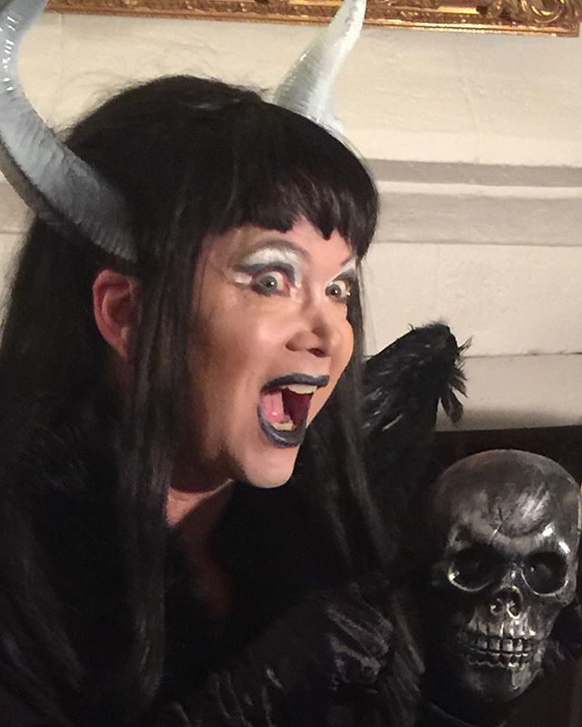 He looks like a demon, but this angelic human is anything but! @dalelepage hosted us on his live show Monday night, and we had a spooktacular time!!
.
.
#demons #angels #horns #wings #pride #hauntedworcester #happyhalloween