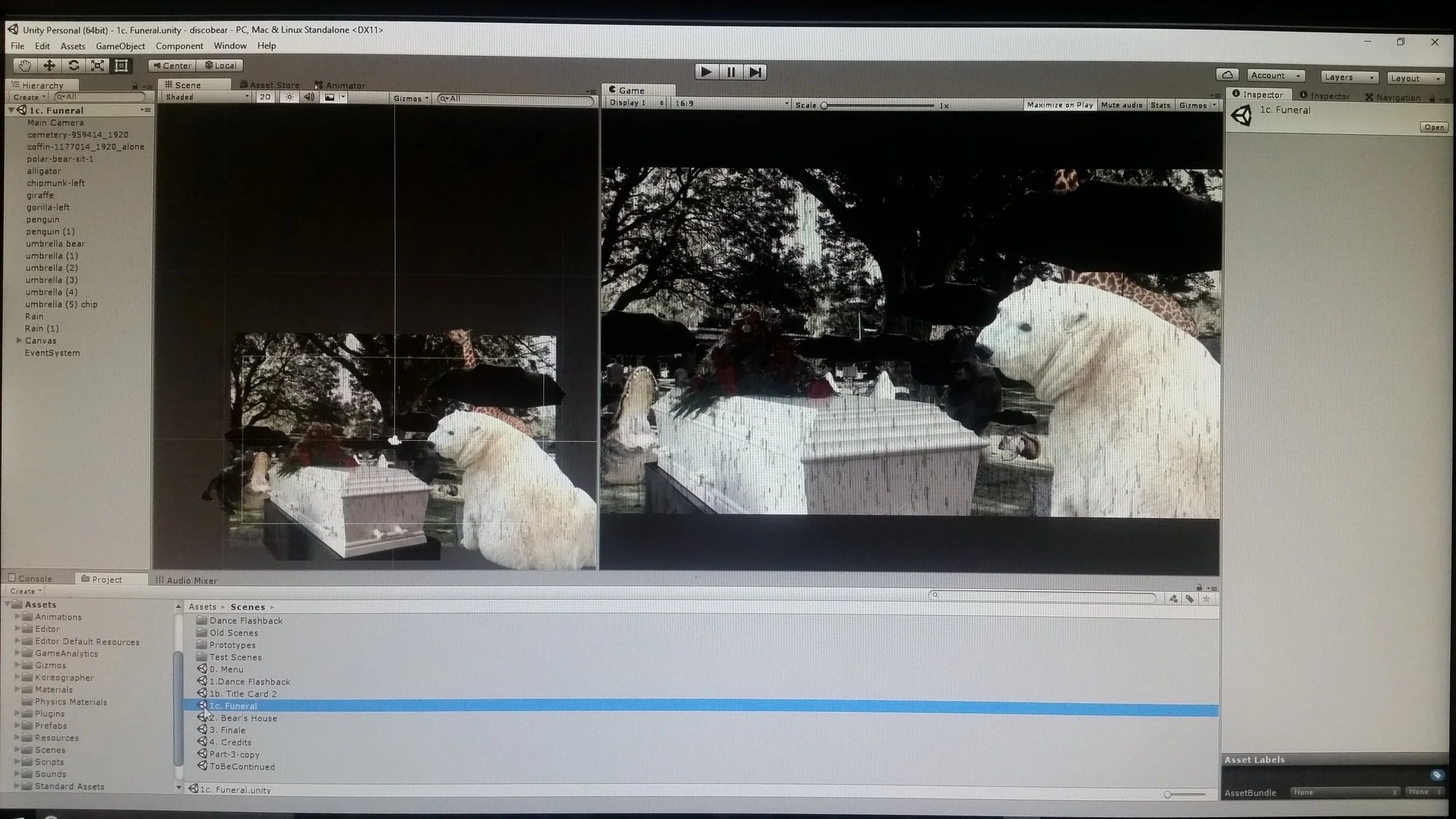 Developing Disco Bear in Unity.