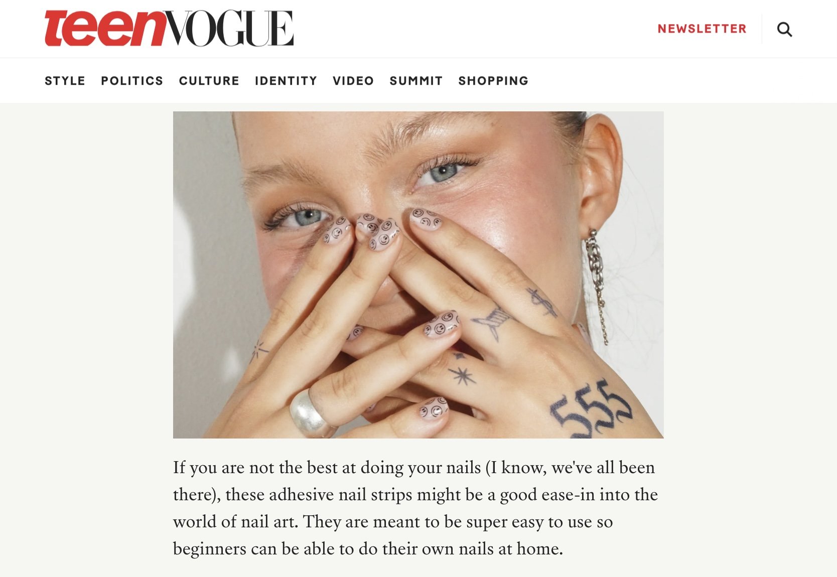 Inkbox feature in TeenVogue