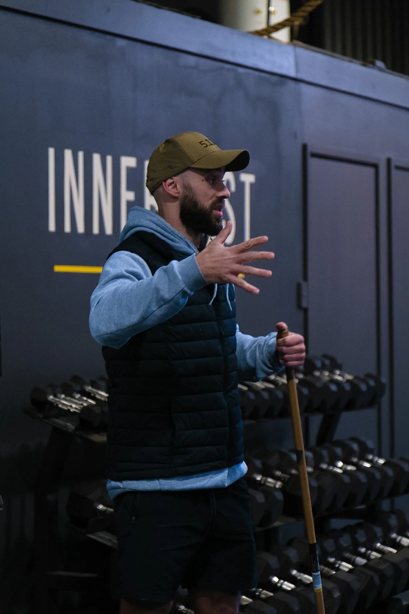Coach working with a member in the gym