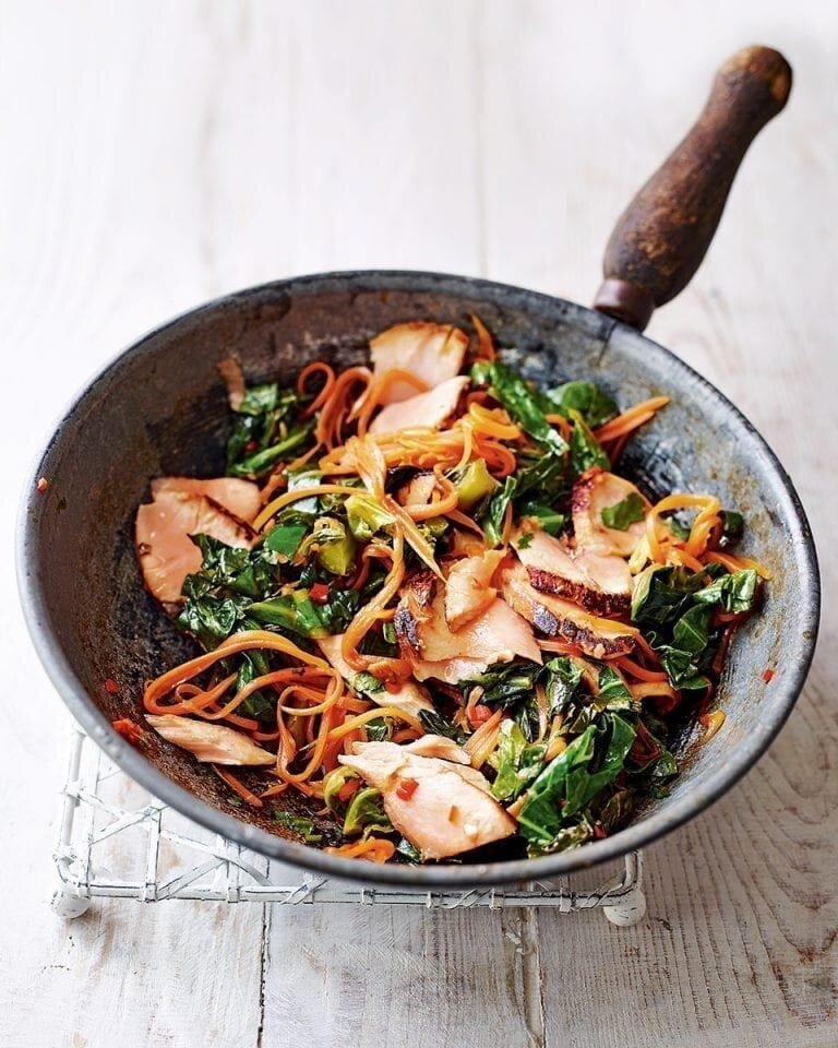 Simmos salmon stir-fry