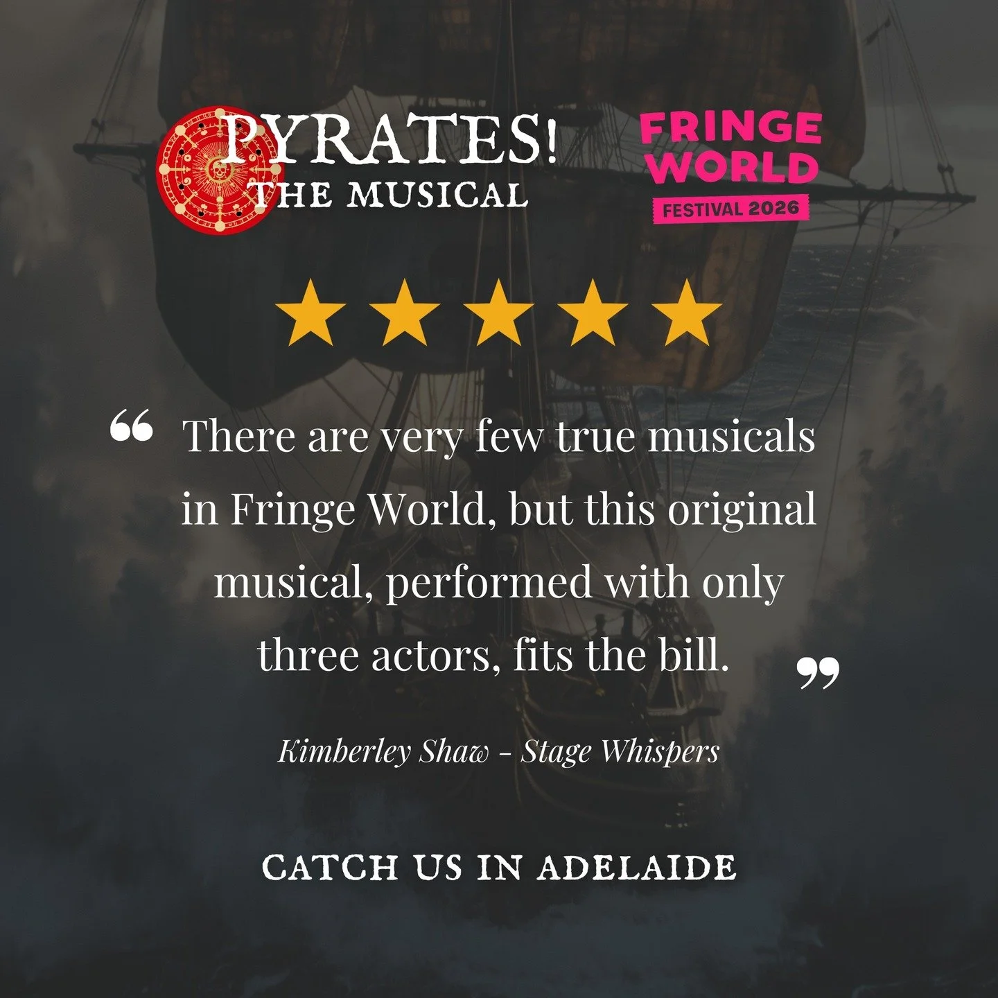 ⚓️ CRITICS HAVE SPOKEN.

Three performers.
One original score.
A full-scale musical experience. ☠️🎶

No gimmicks. No shortcuts.
Just bold storytelling, powerhouse vocals, and pure high-seas energy.

If you haven&rsquo;t boarded yet, this is your sig