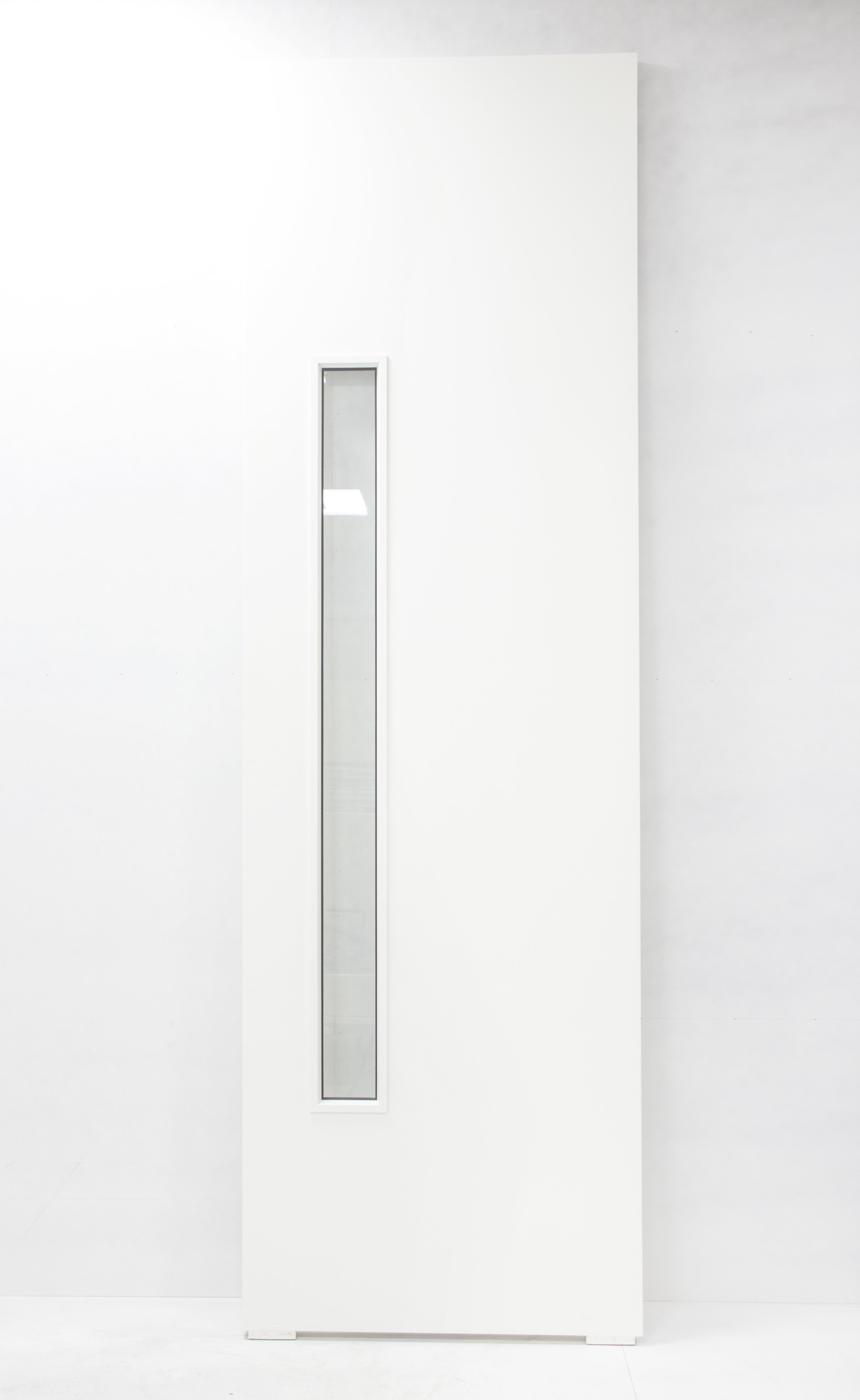 White laminate door with vision panel