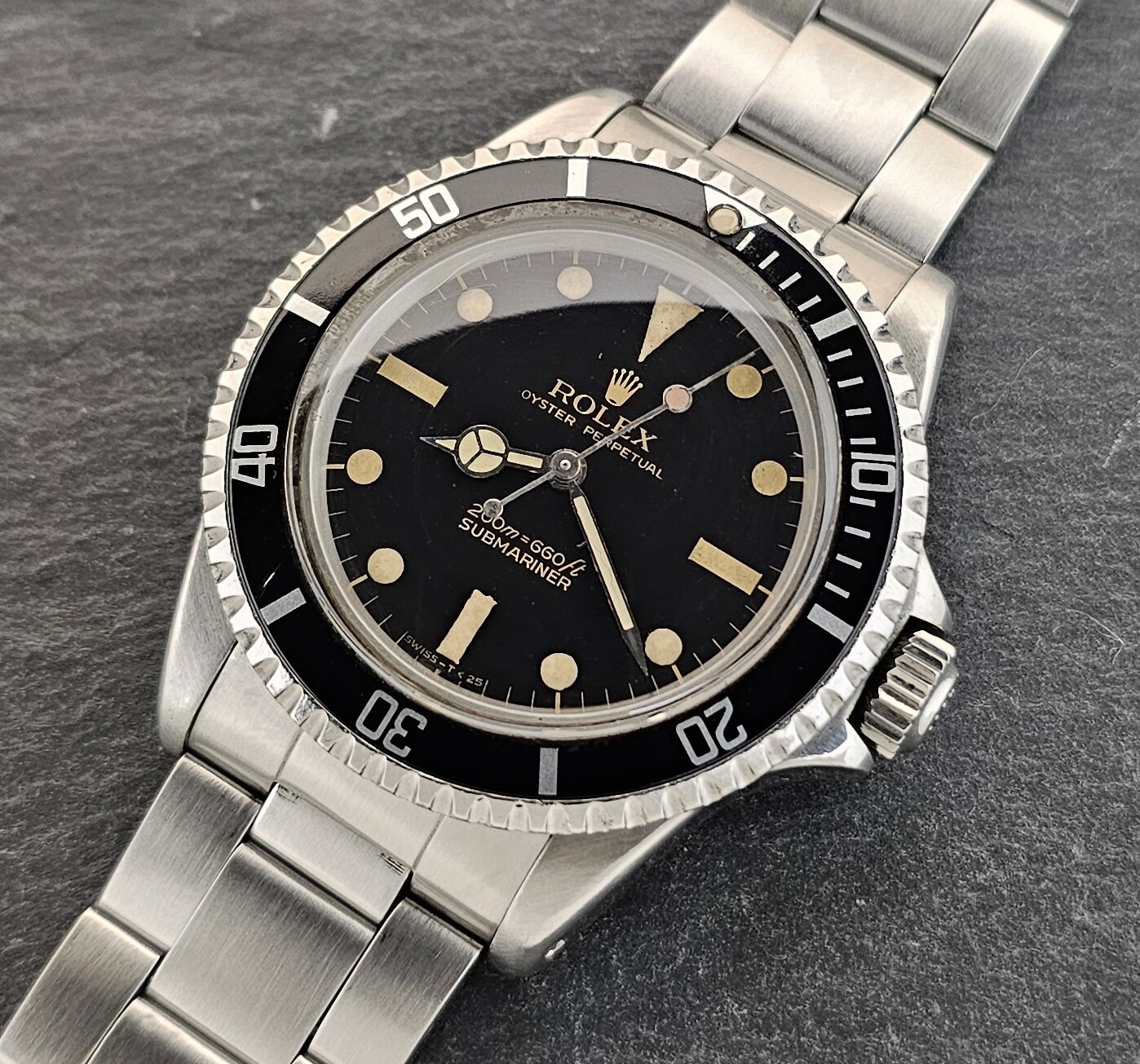 1964 Rolex Submariner 5513 Meter First Gilt Dial with Rolex Service Paper Timepieces
