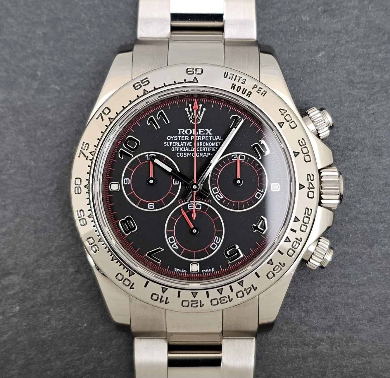 2014 Rolex 18k WG Daytona 116509 Matte Black Racing Dial with ...