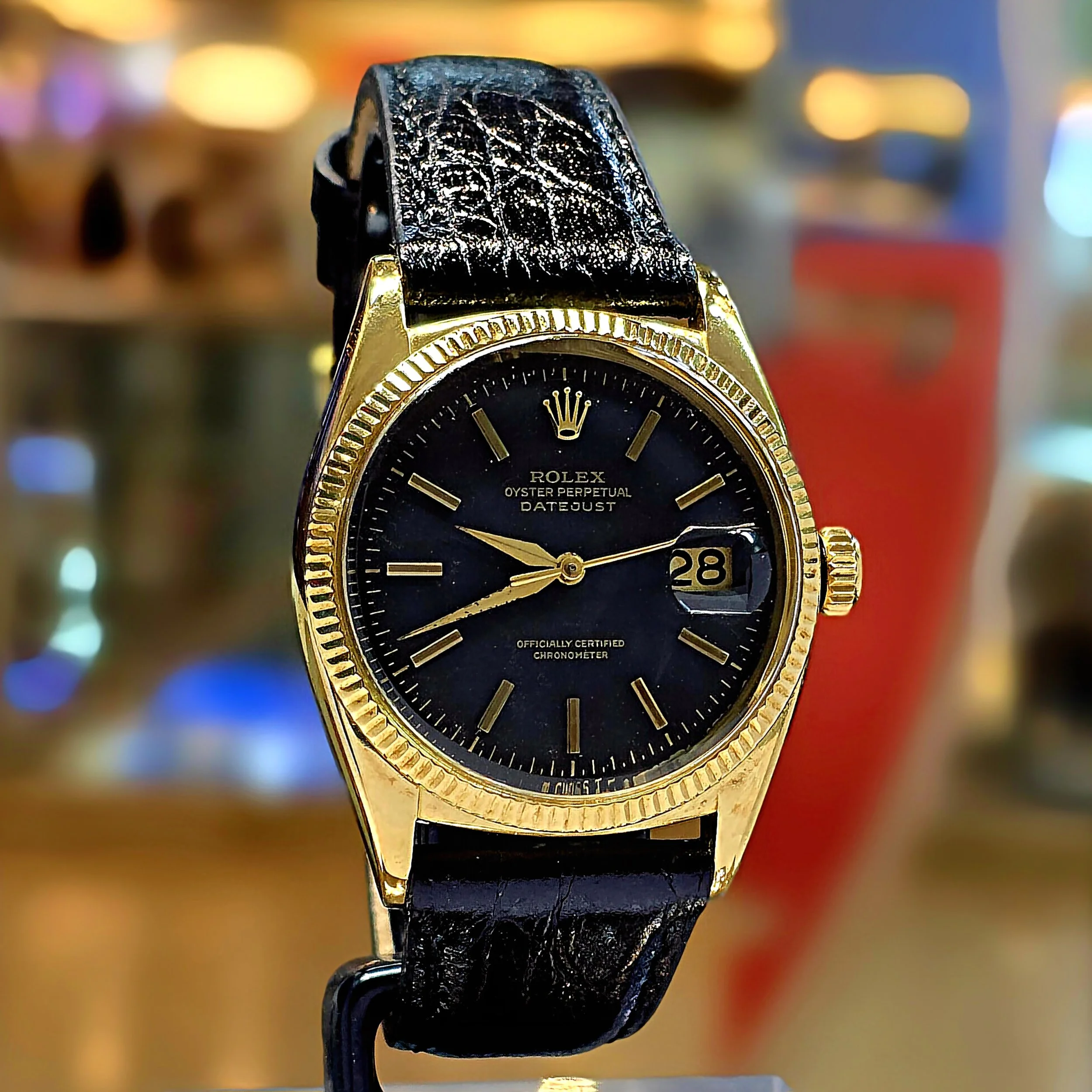 1962 Rolex Datejust Yellow Gold Semi bubbleback 6305 — VD