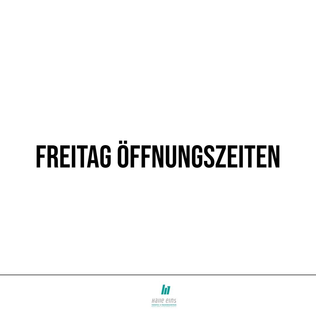 - Freitag &Ouml;ffnungszeiten -

Wie Du evtl. schon mitbekommen hast, haben sich unsere &Ouml;ffnungszeiten am Freitag ge&auml;ndert!
Freitags sind unsere neuen &Ouml;ffnungszeiten nun von 8-18:30 Uhr. Das bedeutet Du kannst nach dem Zirkeltraining n