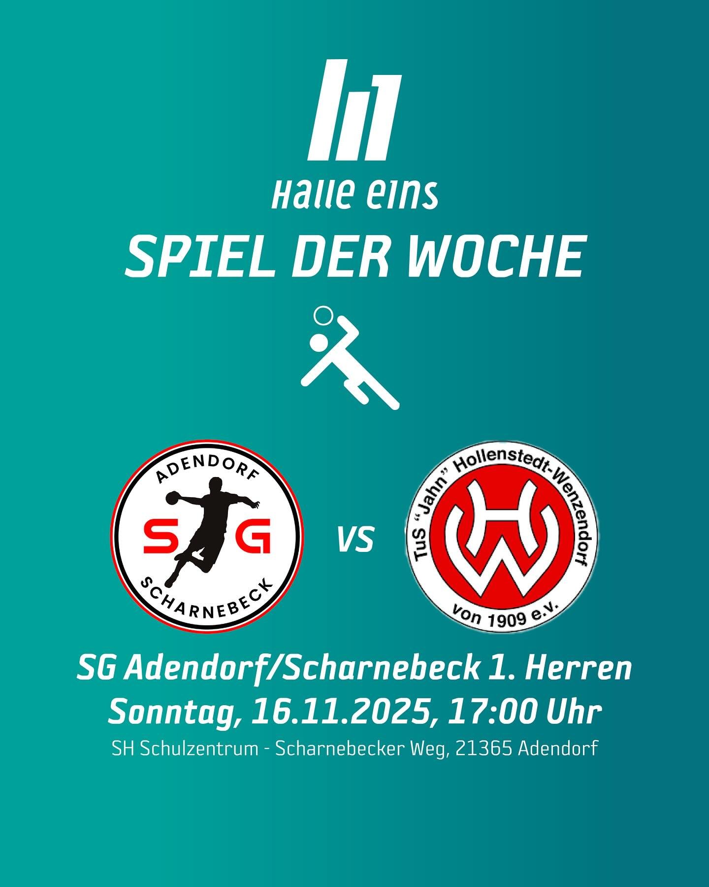 🔥 Spiel der Woche!

Diese Woche wird&rsquo;s spannend in der Handball-Landesliga:

Die @sg_adendorfscharnebeck trifft auf den TuS Jahn Hollenstedt &ndash; und das verspricht ein echtes Top-Duell! 💪

📅 Sonntag, 17:00 Uhr
📍 Heimhalle der SG Adendor