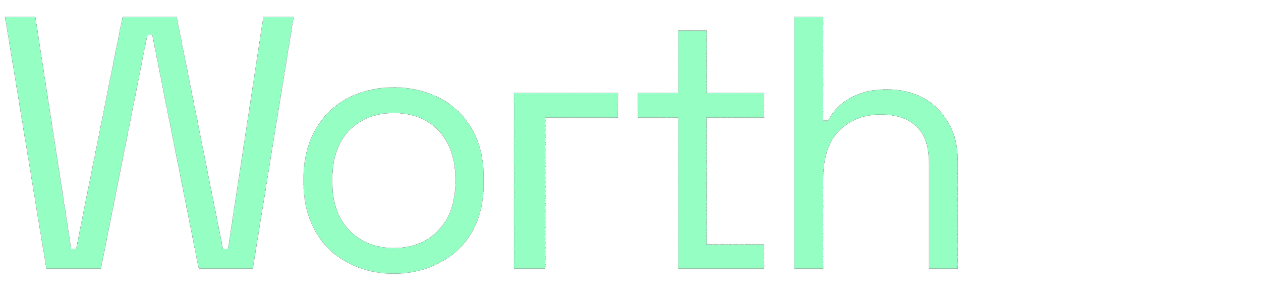 The word 'Woth' written in large, light green, stylized font.