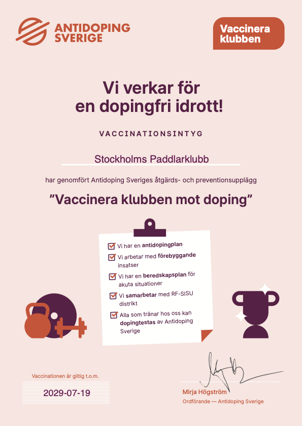 SPK Antidopingpolicy och handlingsplan