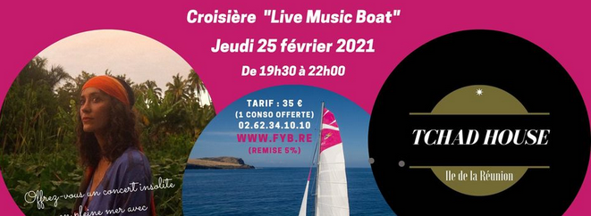 CONCERT / Croisière "Live Music Boat " / Justine Mauvin aka Sibu Manaï