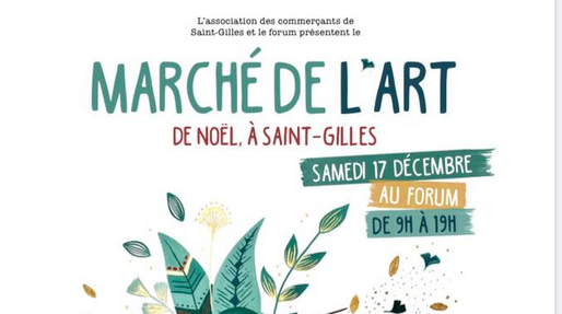 marché de l'art de noël à Saint Gilles Les Bains
