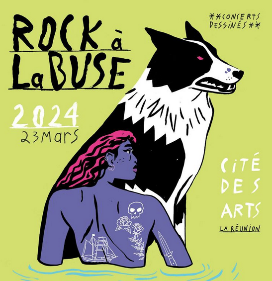 CONCERTS DESSINÉS / FESTIVAL ROCK À LA BUSE #18 / FRUSTRATION + DAME AREA + PAMPLEMOUSSE + THE HOBOSEXUALS