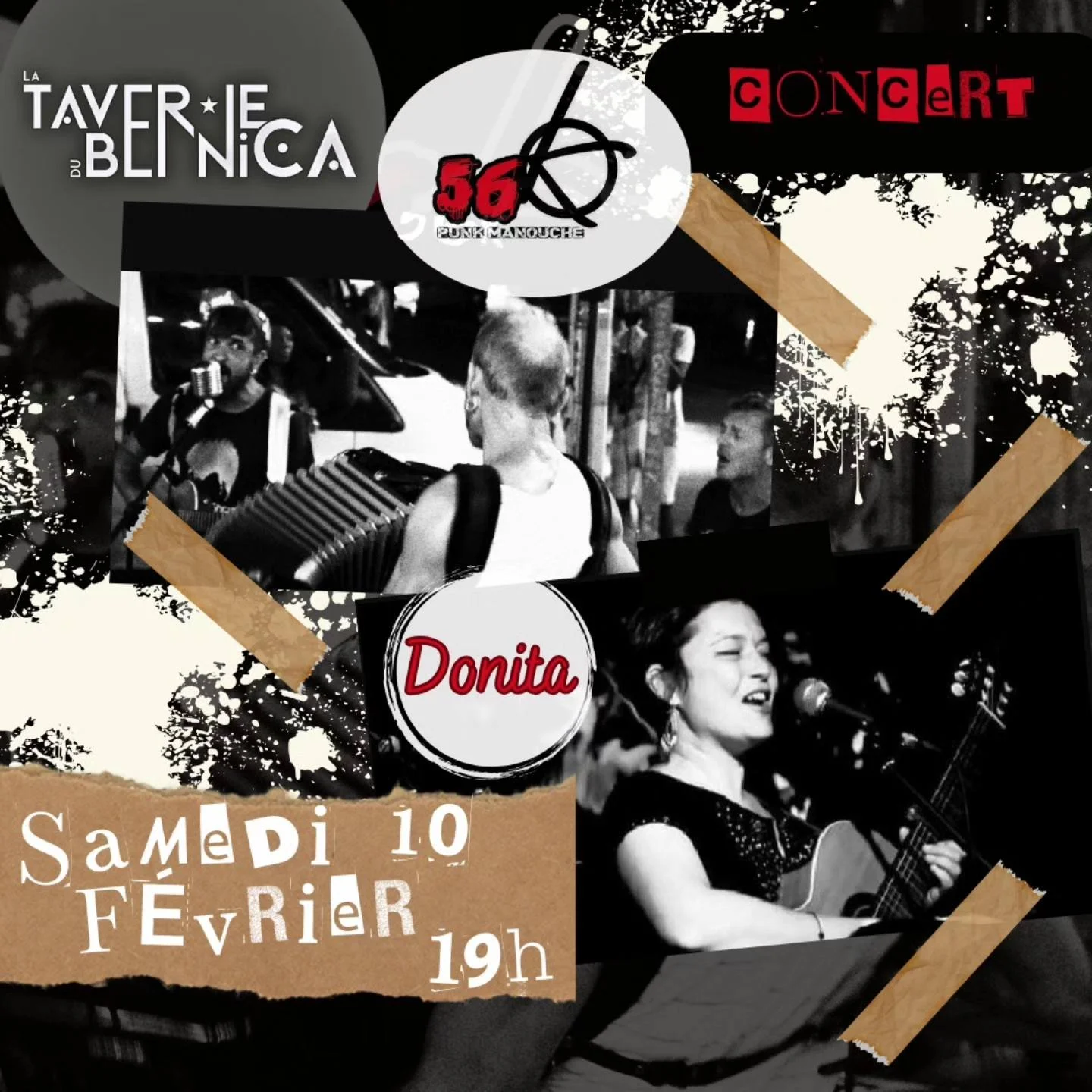 PUNK MANOUCHE + CHANSON FRANÇAISE / 56K + donita