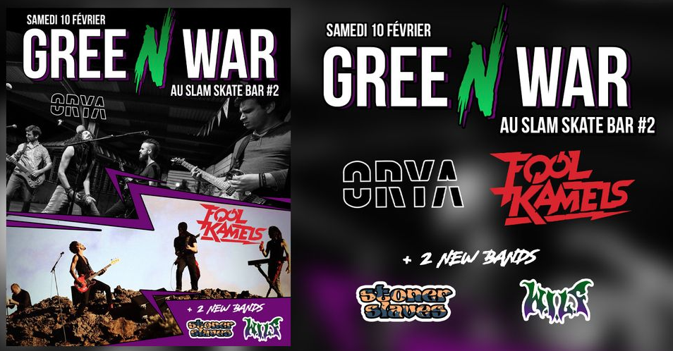 green war #2 / ROCK STONER DOOM METAL / ORYA + FOOL KAMELS + STONER SLAVES + WILF