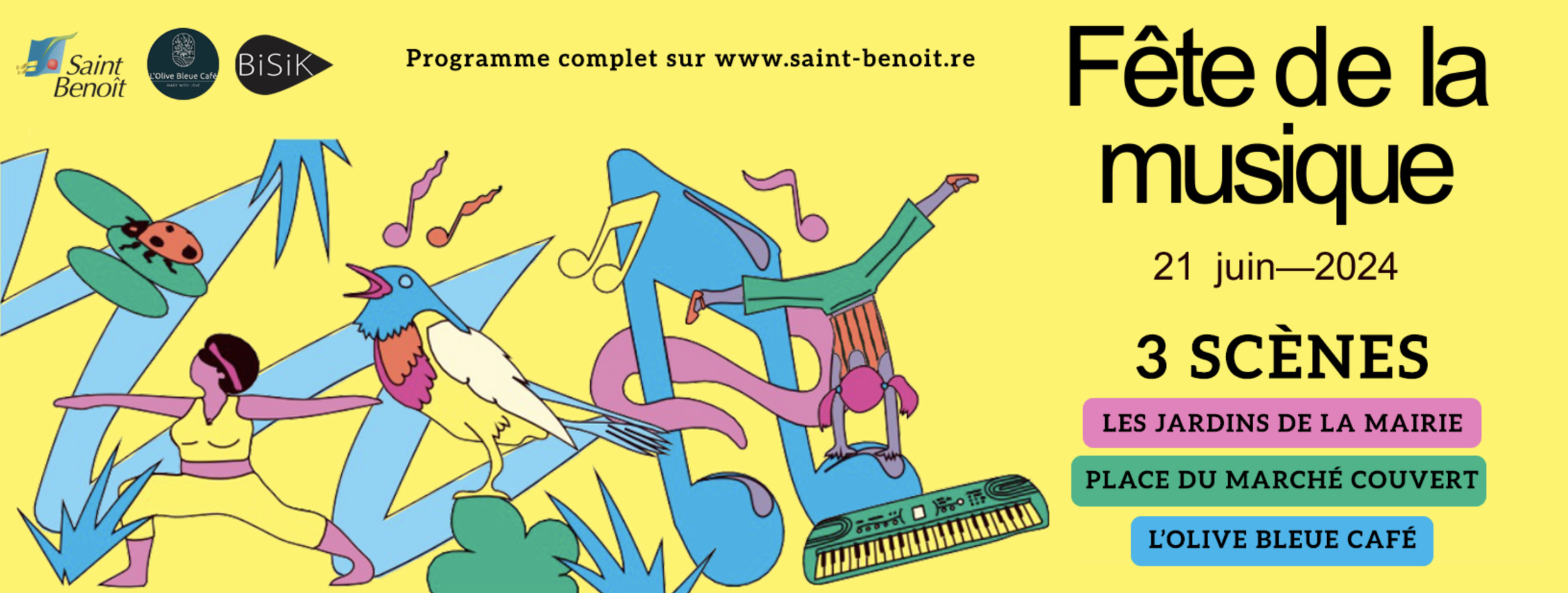 FÊTE DE LA MUSIQUE À SAINT BENOÎT (GRATUIT)