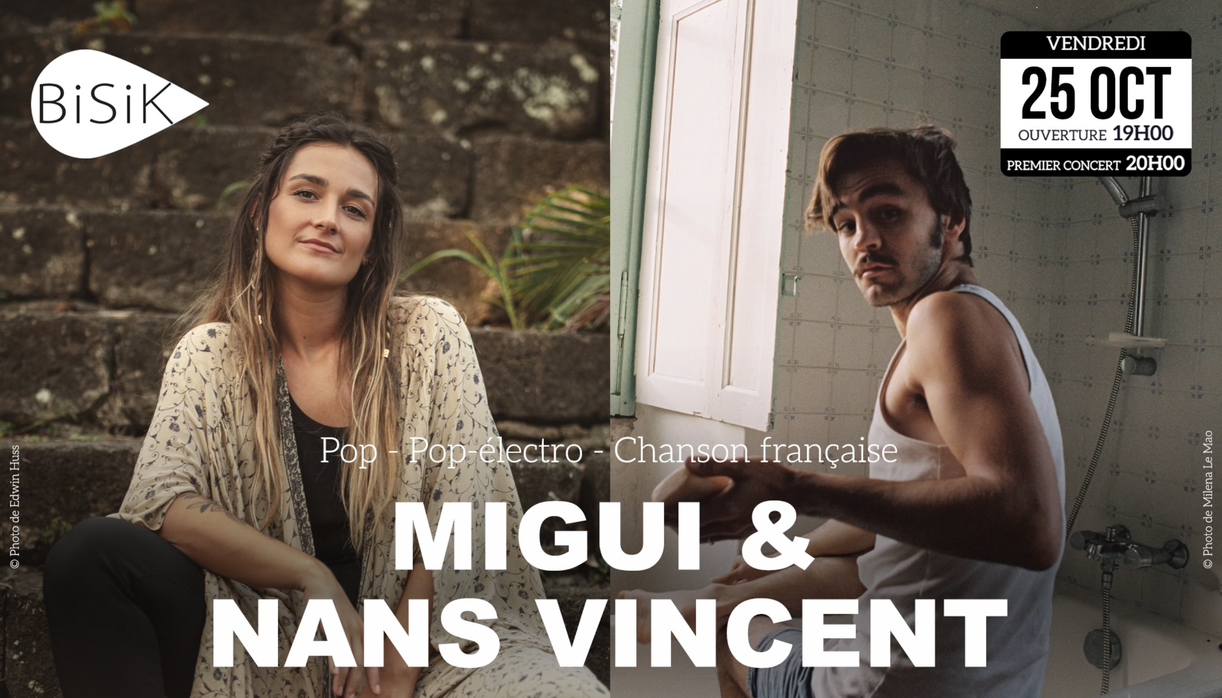 POP ELECTRO + CHANSON FRANÇAISE / NANS VINCENT + MIGUI (8-10-12€)