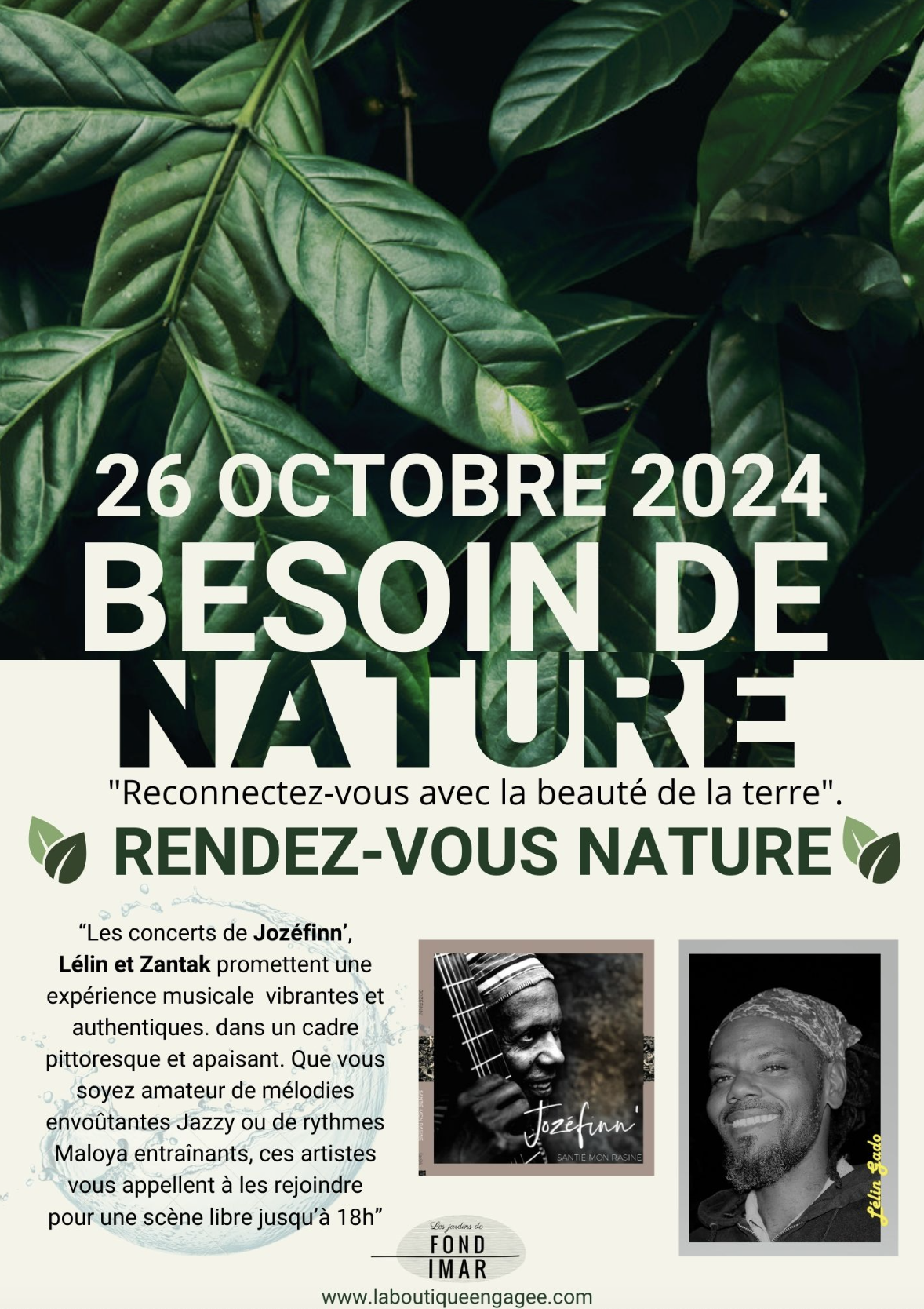 FESTIVAL BESOIN DE NATURE / JOZÉFINN + ZANTAK + LÉLIN GADO + FANO (GRATUIT)