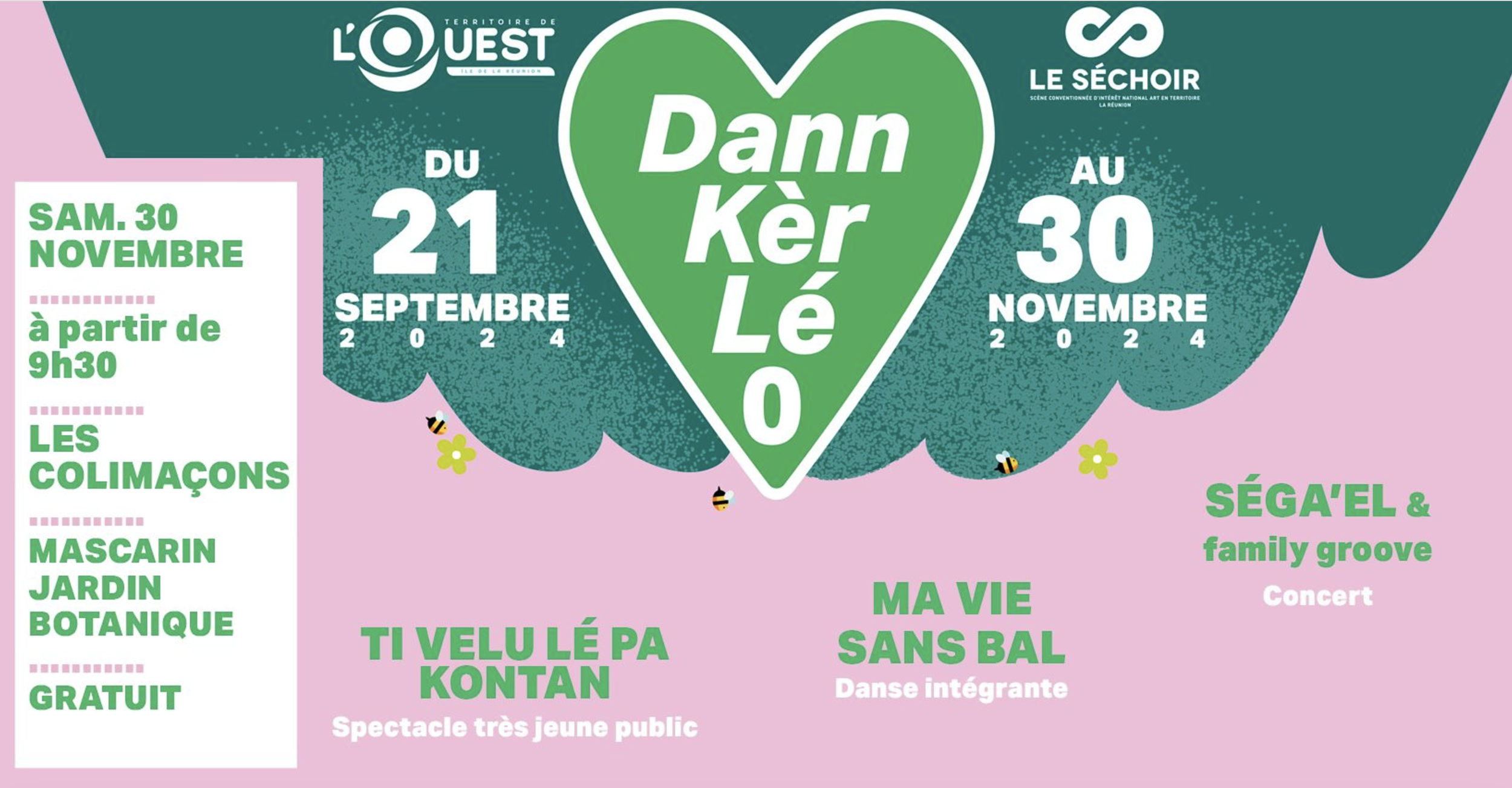 FESTIVAL DANN KÈR LÉ O / SÉGA'EL + CIE DANSES EN L'R + SCHTROCKEBÈN CIE (GRATUIT)