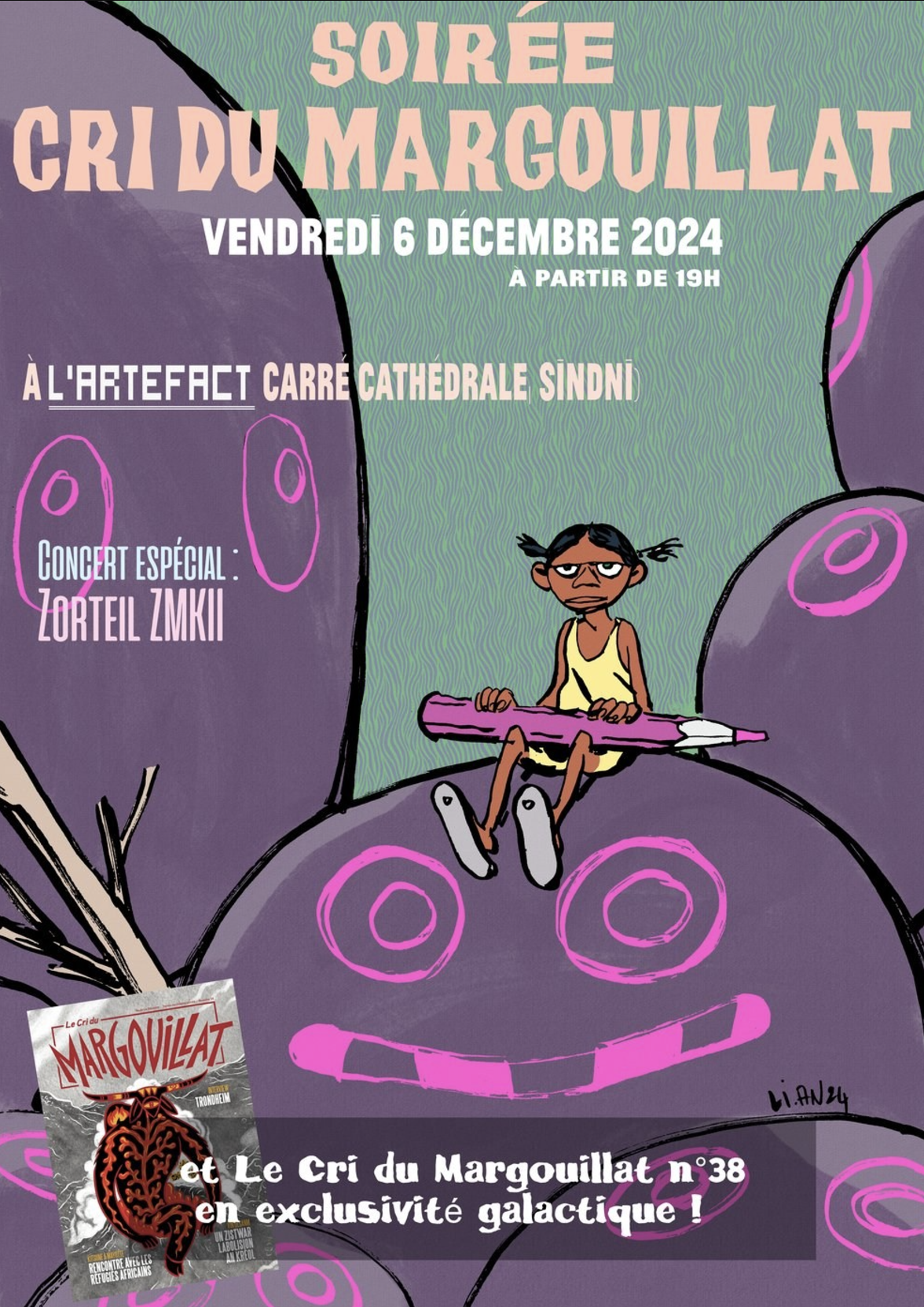 SORTIE DE LA REVUE DESSINÉE LE CRI DU MARGOUILLAT N°38 + CONCERT DE ZMKII (GRATUIT)