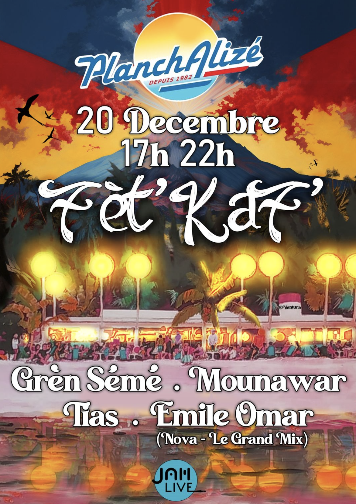 FÈT KAF À PLANCH'ALIZÉ / TIAS + MOUNAWAR + GRÈN SÉMÉ + ÉMILE OMAR (GRATUIT)