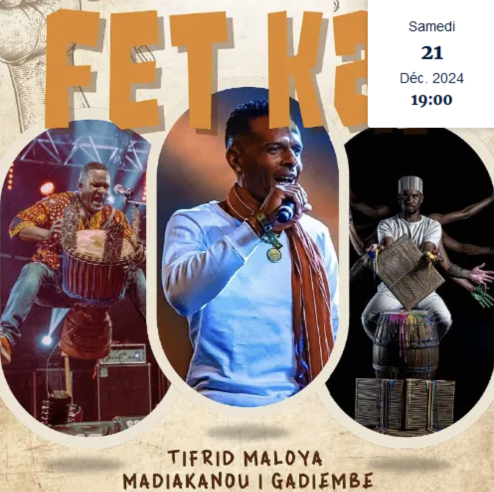 FÈT KAF À SAINT BENOÎT / MADIAKANOU + TIFRID MALOYA + GADIEMBÉ (GRATUIT SUR RÉSERVATION)