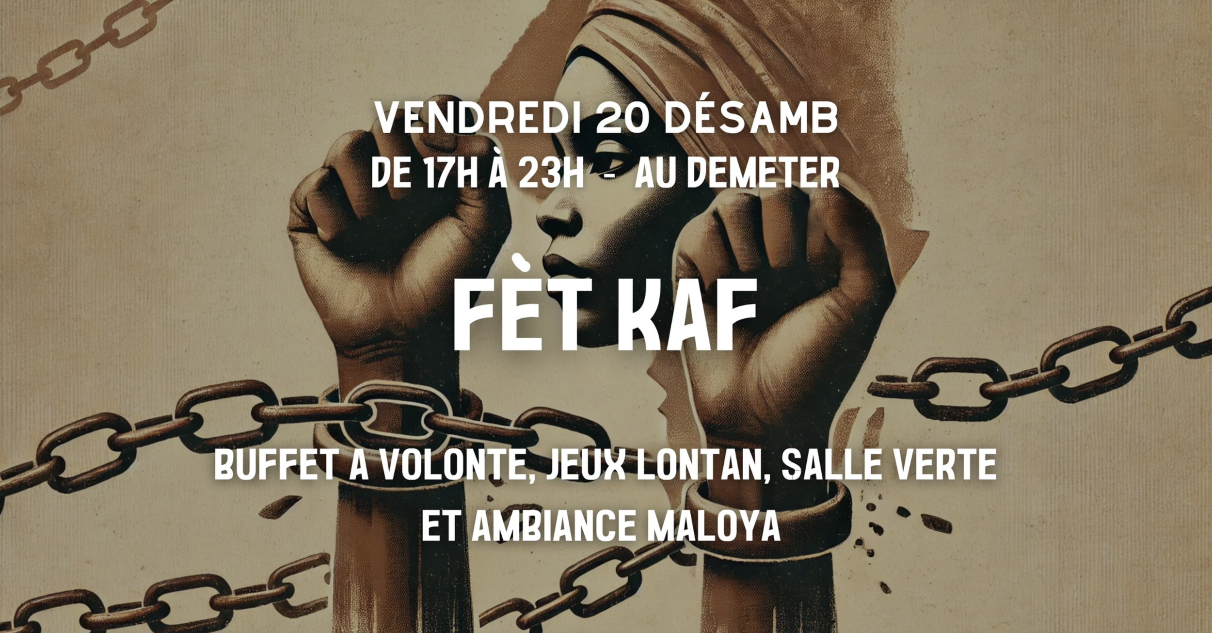 FÈT KAF AU DÉMÉTER (GRATUIT)
