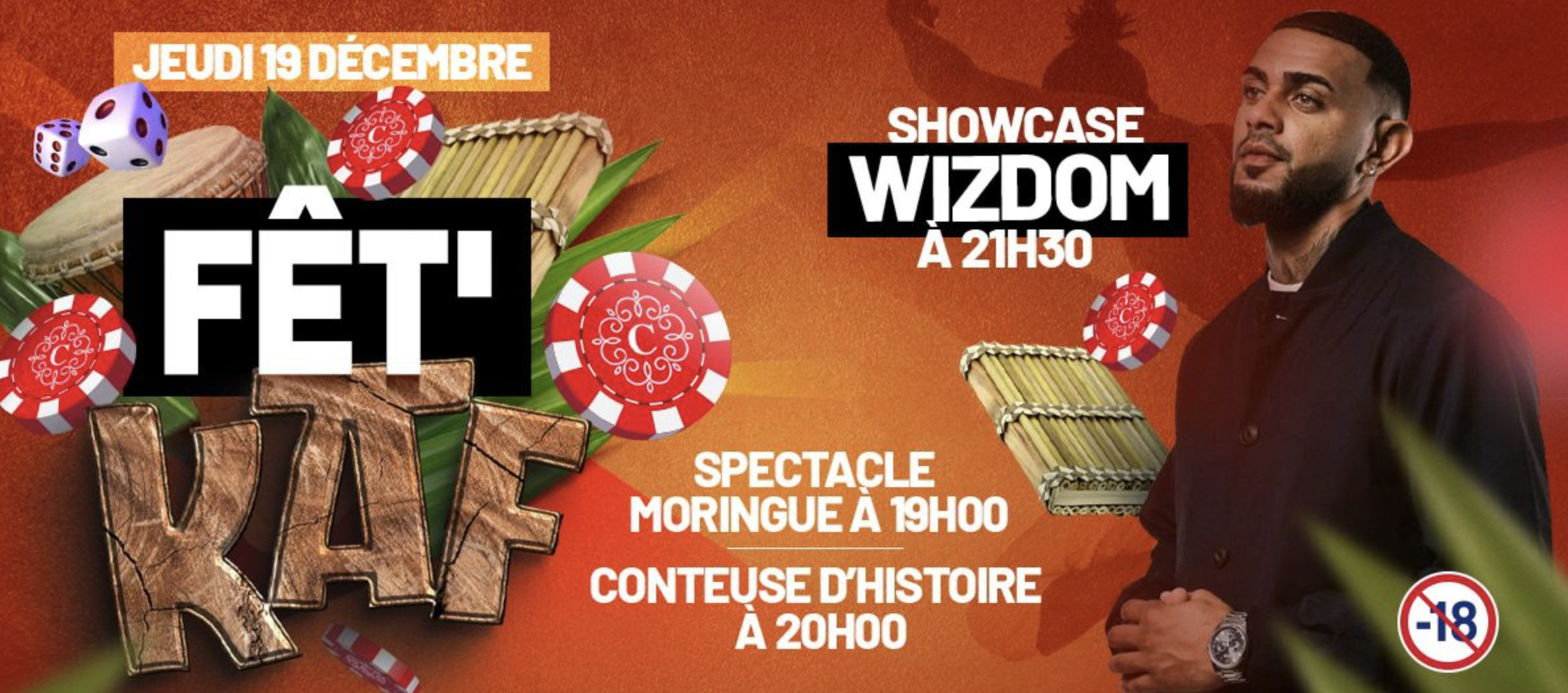 FÈT KAF AU LITTLE GARDEN / WIZDOM (GRATUIT AVEC RÉSZERVATION)