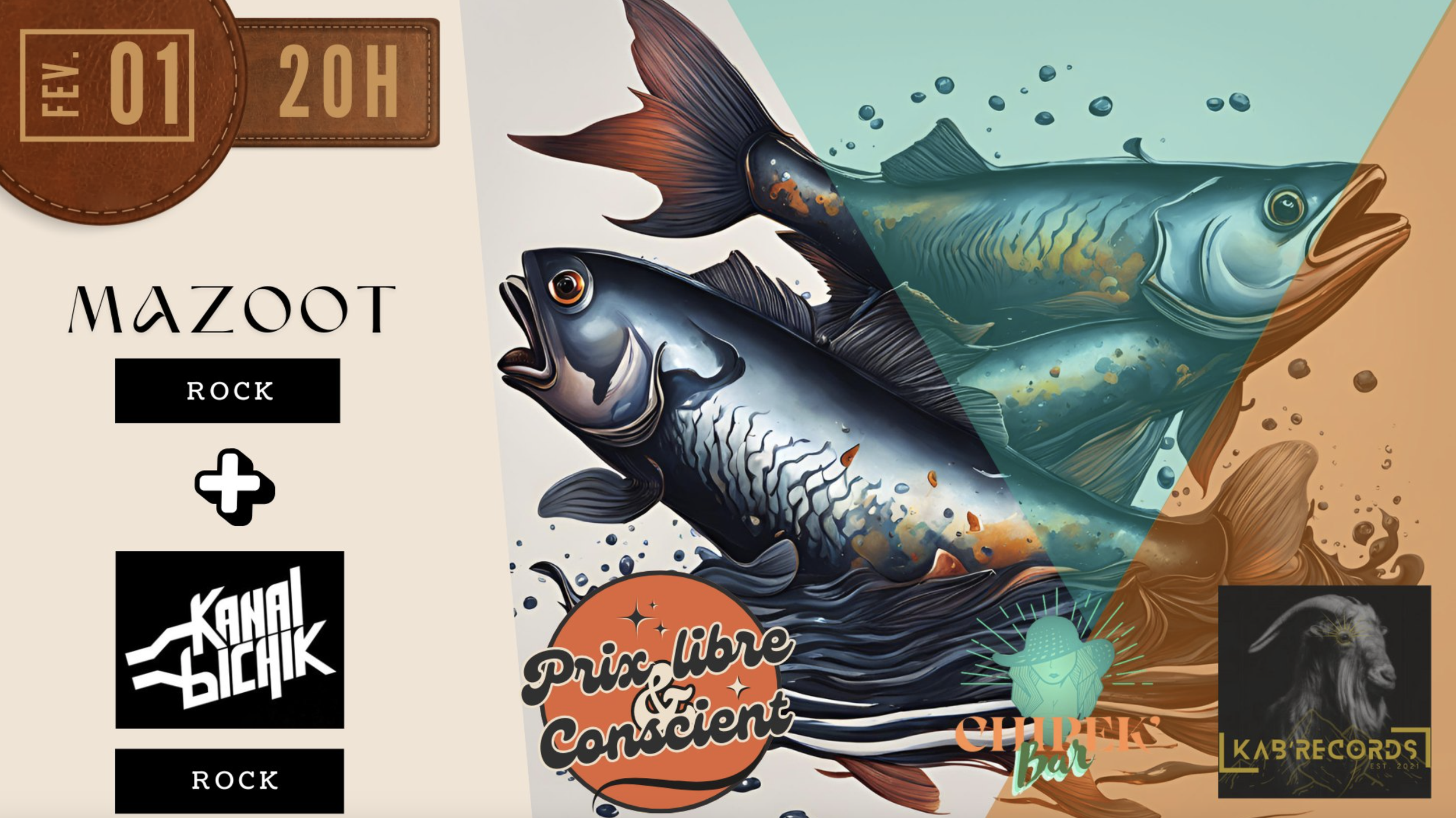 POST PUNK NOISE / MAZOOT + KANAL BICHIK (PRIX LIBRE ET CONSCIENT)