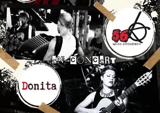 CHANSON FRANÇAISE + PUNK MUSETTE / DONITA + 56K (10€)