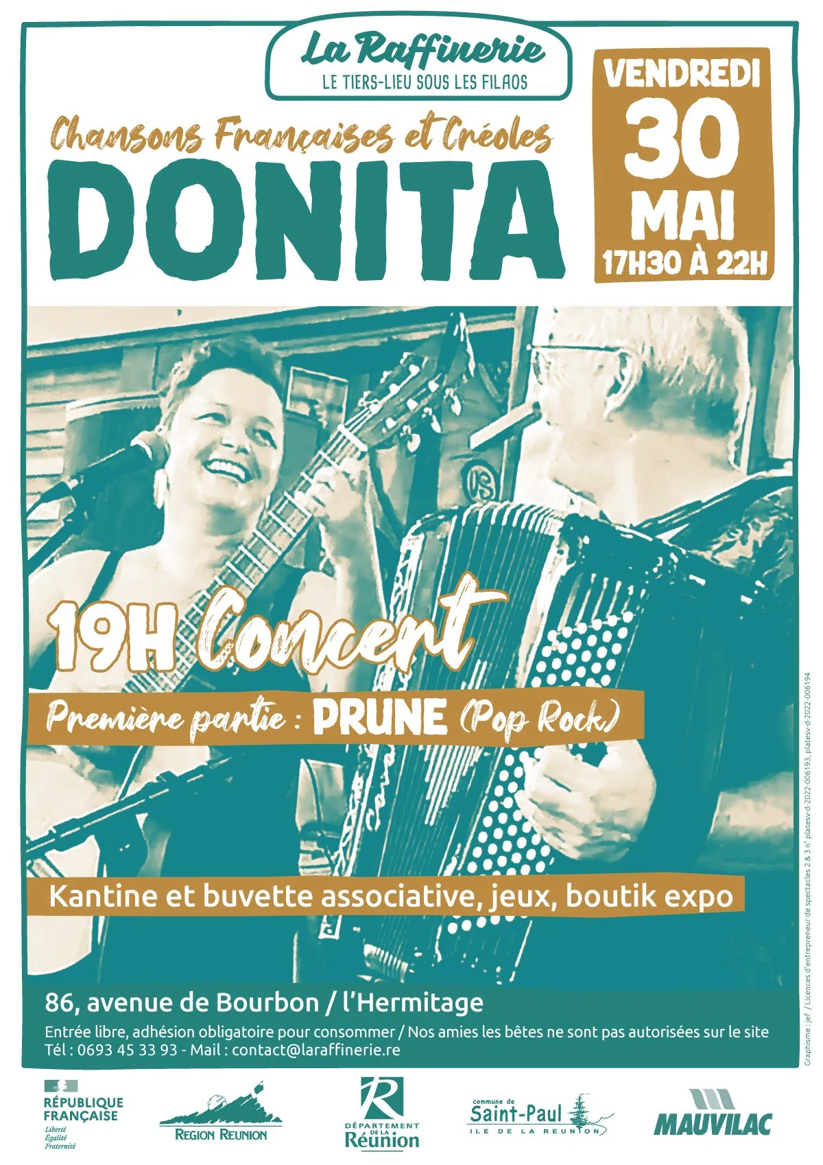 CHANSON FRANCAISE + POP ROCK / DONITA + PRUNE (GRATUIT AVEC ADHÉSION)