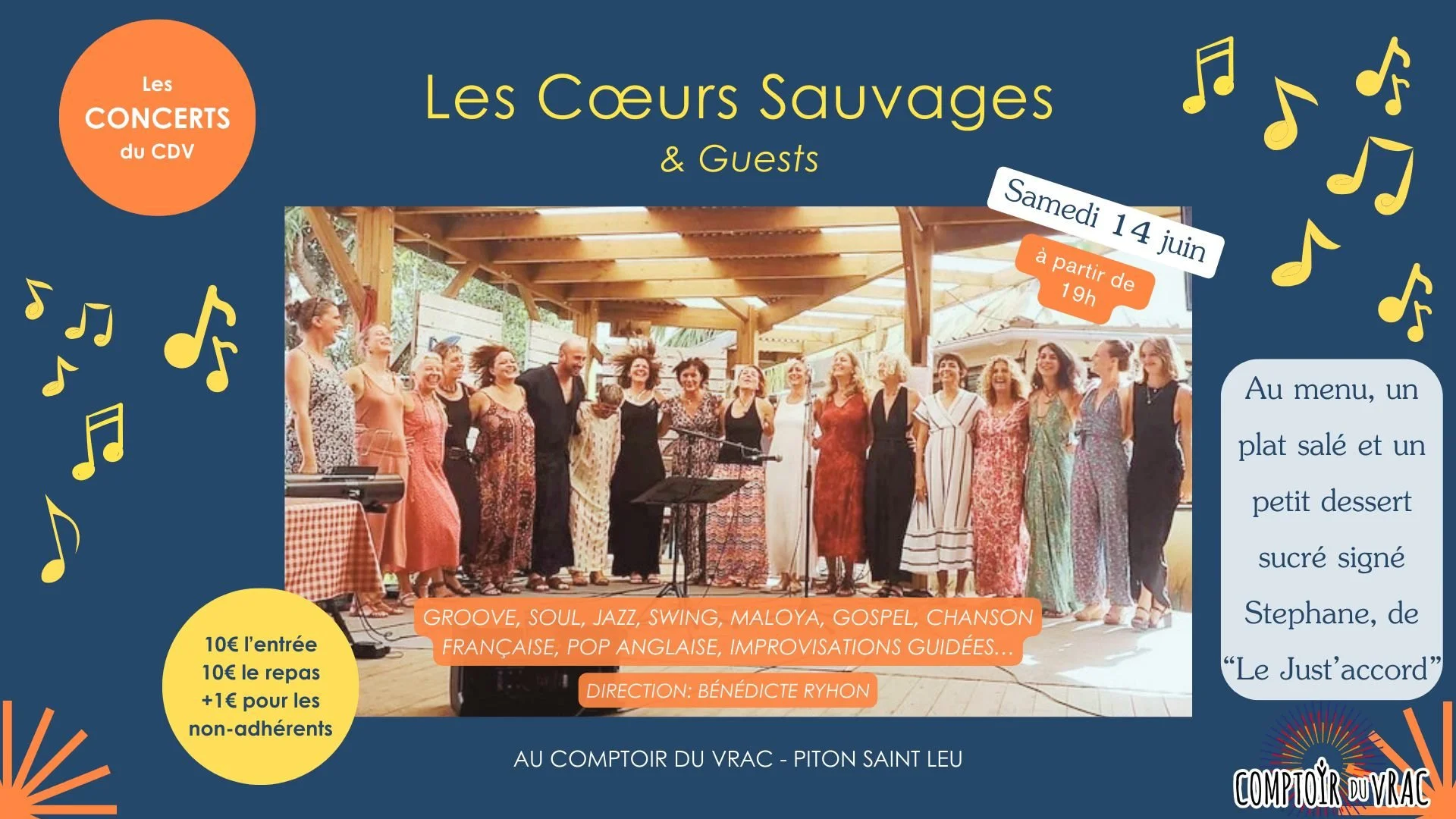 CHANSON FRANÇAISE / DONITA ET LES COEURS SAUVAGES (10€+10€ REPAS)