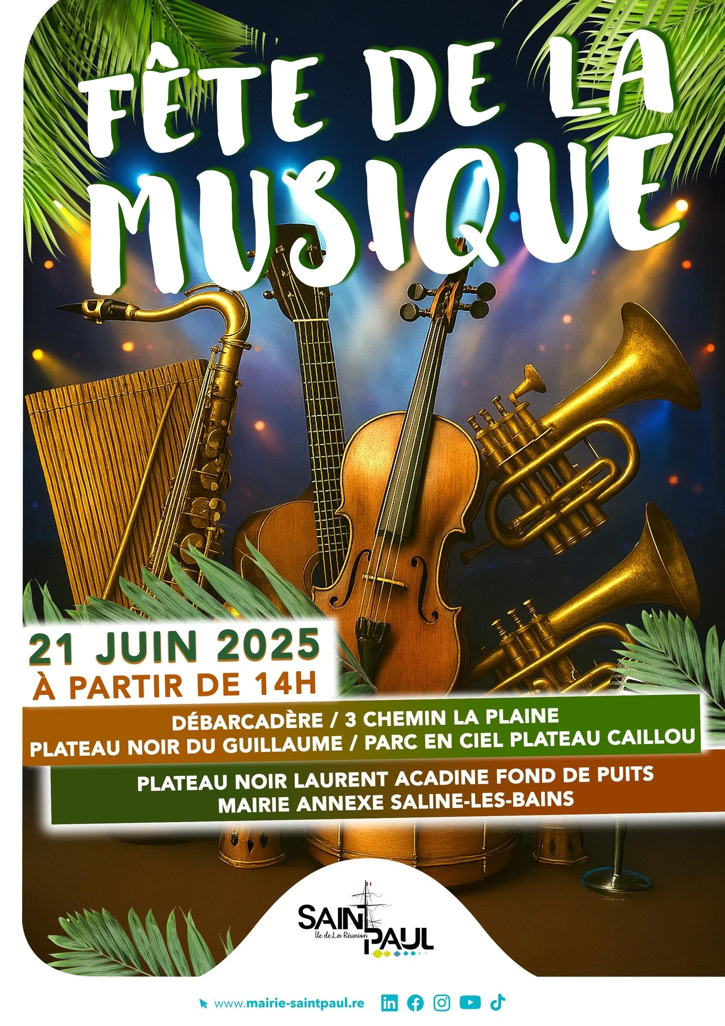 FÊTE DE LA MUSIQUE À SAINT PAUL (GRATUIT)