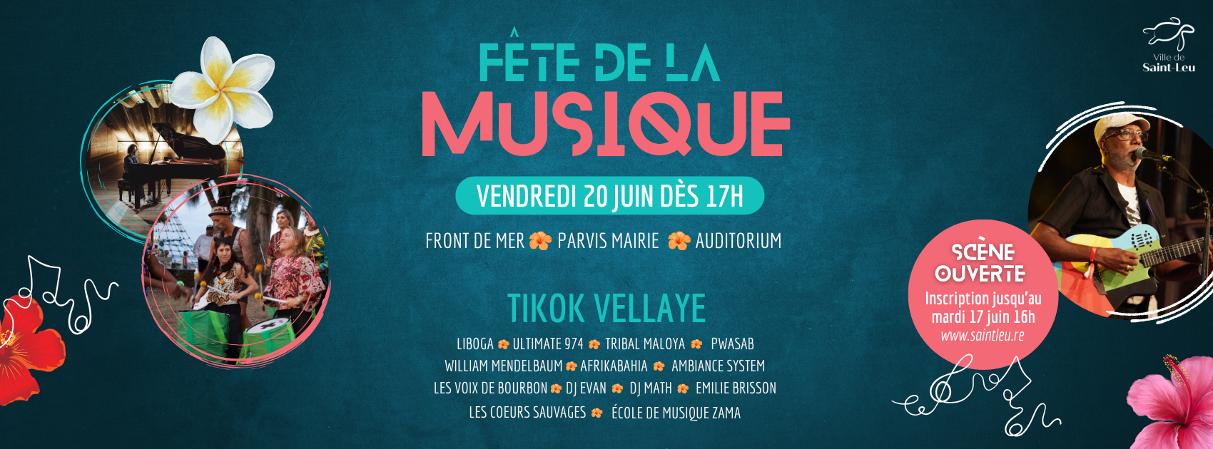 FÊTE DE LA MUSIQUE À SAINT LEU (GRATUIT)
