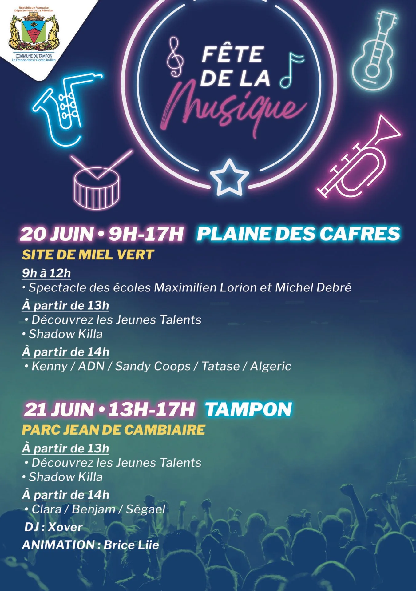 LA FÊTE DE LA MUSIQUE AU TAMPON (GRATUIT)