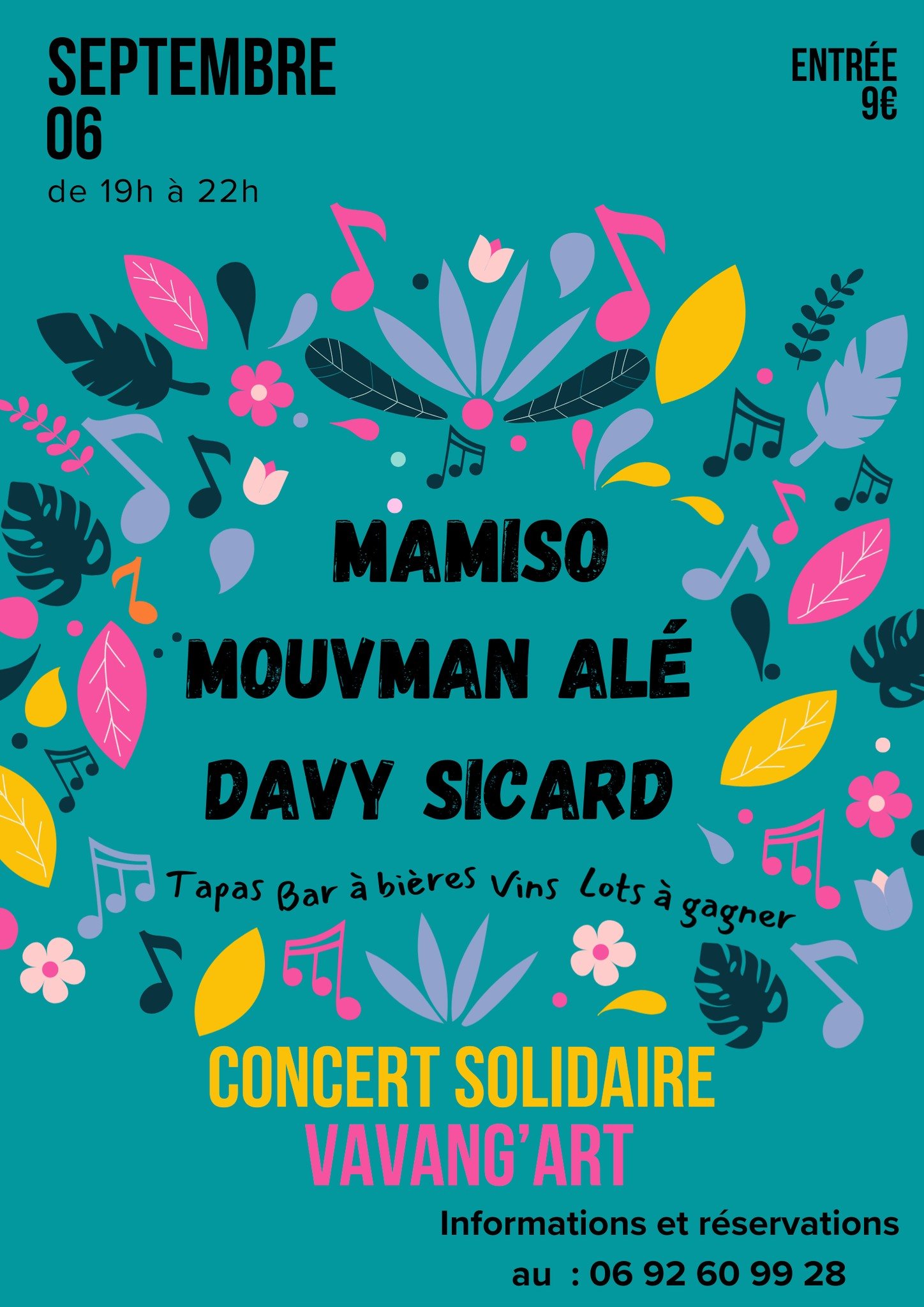 CONCERT SOLIDAIRE / MAMISO + MOUVMAN ALÉ + DAVY SICARD (9€)