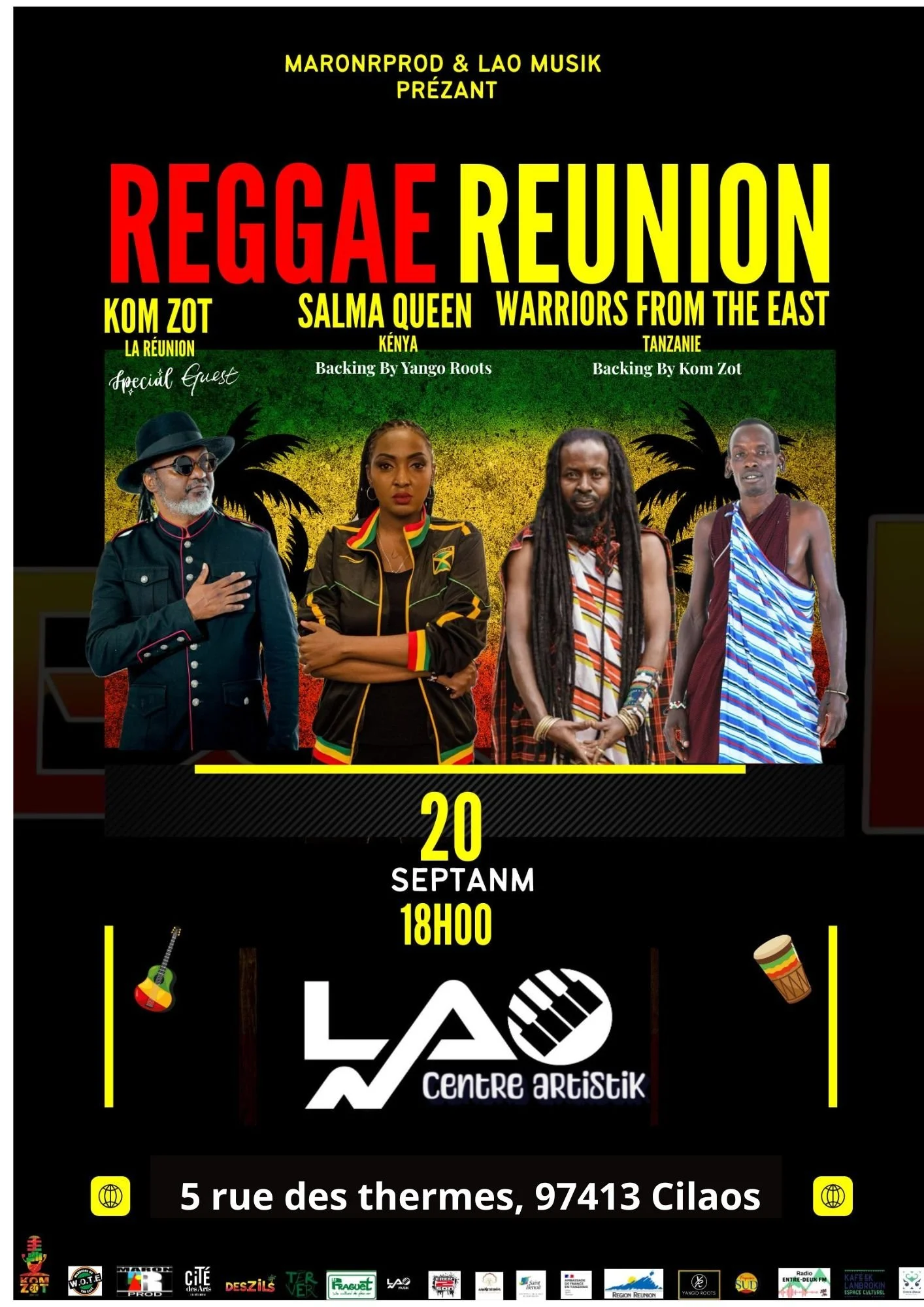 REGGAE / KOM ZOT + SALMA QUEEN + WARRIORS FROM THE EAST (5€)