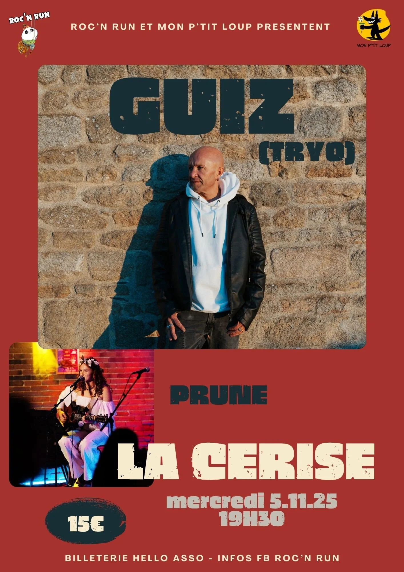 CHANSON / PRUNE + GUIZ DE TRYO (15€)