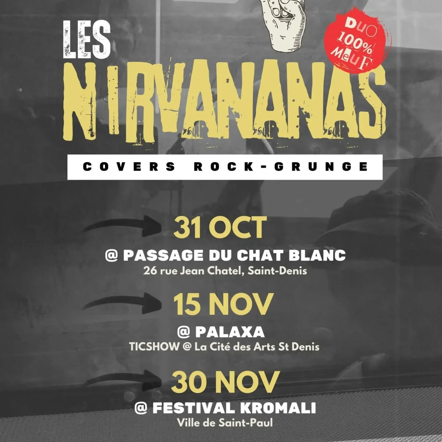 COVER GRUNGE + TRIBUTE ROCK / LES NIRVANANAS + LINKIN PWAK (GRATUIT)