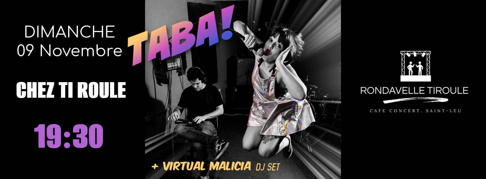 ELECTRO PUNK / TABA! + DJ VIRTAUL MALICIA (GRATUIT)