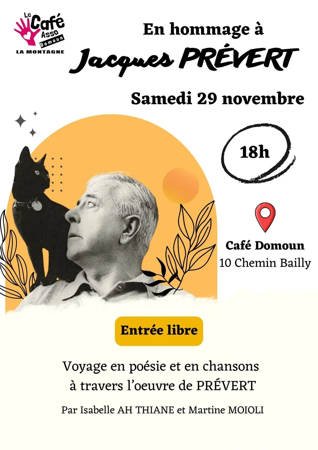 POÉSIE / CHANSONS AUTOUR DE JACQUES PRÉVERT 