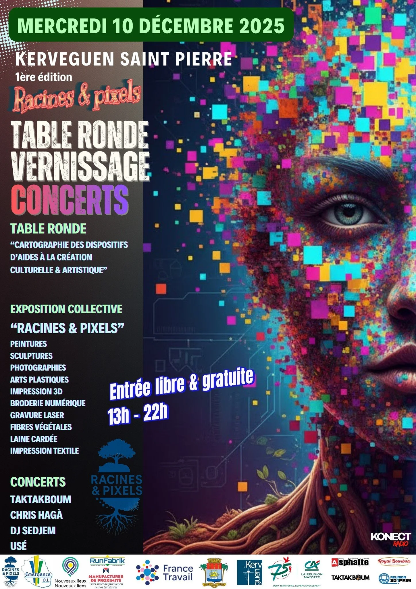 FESTIVAL RACINES &amp; PIXELS #1 / TakTakBouM + Chris Hagâ + DJ Sedjem + USÉ (gratuit)