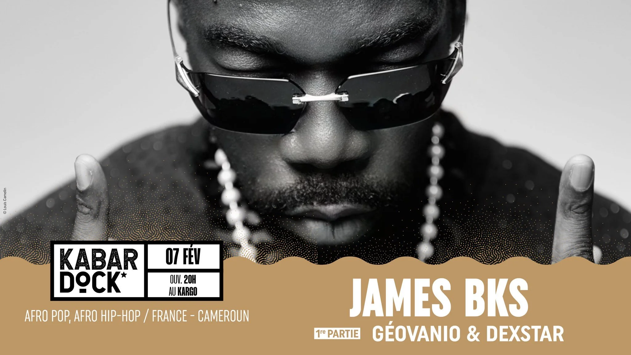 AFRO POP + AFRO HIP HOP / James BKS + 1ère partie Géovanio &amp; Dexstar (18-20-25€)