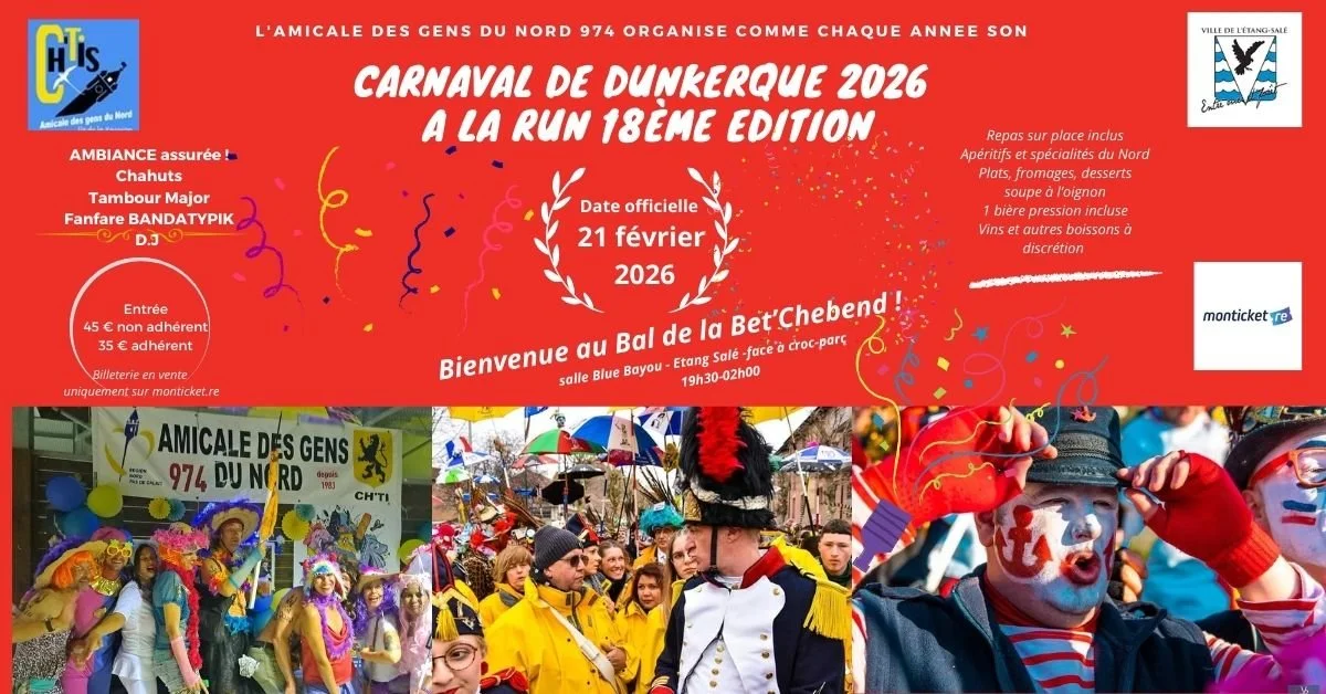 CARNVAL DE DUNKERQUE À LA RÉUNION (35-45€)