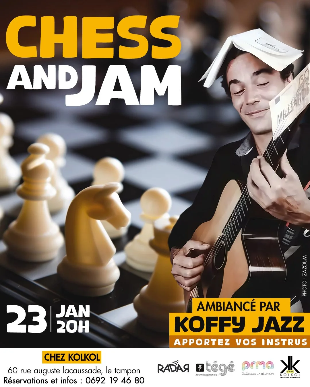 CHESS AND JAM CHEZ KOLKOL AVEC KOFFY JAZZ (GRATUIT)