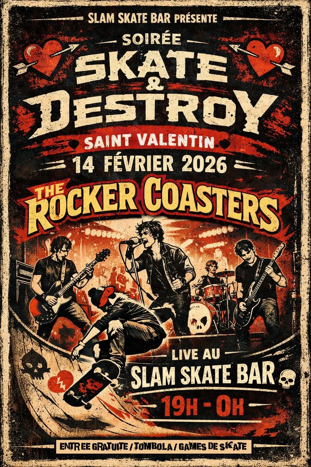 SKATE & DESTROY / THE ROCKER COASTERS (GRATUIT)